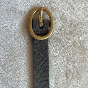 J Crew Gray Belt with Gold Hardware size small